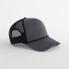 5 Panel Rope Trucker cap - B633:Graphite Grey, 100% cotton, mesh: 100% polyester, Black, One Size
